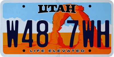 UT license plate W487WH