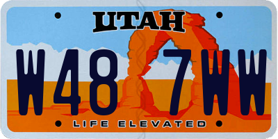 UT license plate W487WW