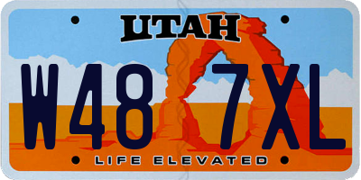 UT license plate W487XL