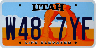 UT license plate W487YF