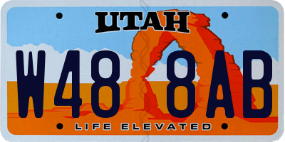 UT license plate W488AB