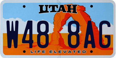 UT license plate W488AG
