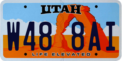 UT license plate W488AI