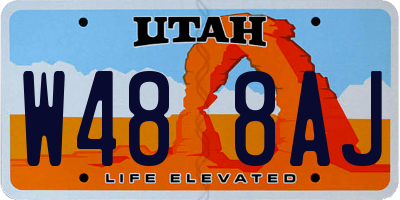 UT license plate W488AJ