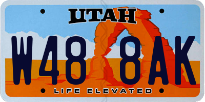 UT license plate W488AK