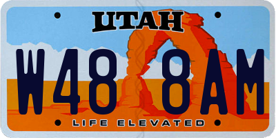 UT license plate W488AM