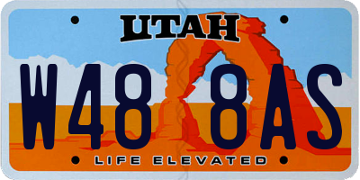 UT license plate W488AS
