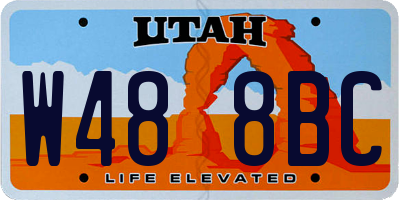 UT license plate W488BC