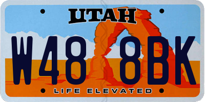 UT license plate W488BK