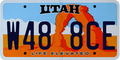 UT license plate W488CE