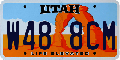 UT license plate W488CM
