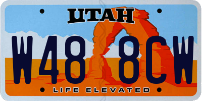 UT license plate W488CW