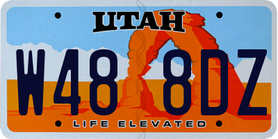 UT license plate W488DZ