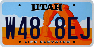UT license plate W488EJ