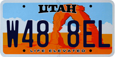 UT license plate W488EL