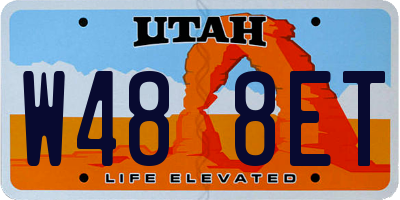 UT license plate W488ET