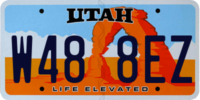 UT license plate W488EZ