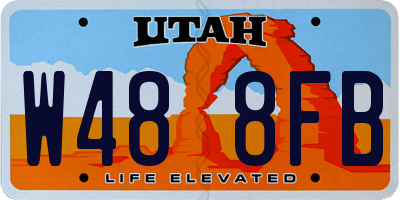 UT license plate W488FB