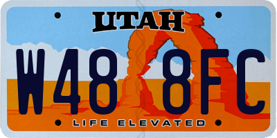 UT license plate W488FC