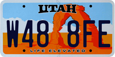 UT license plate W488FE