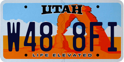 UT license plate W488FI