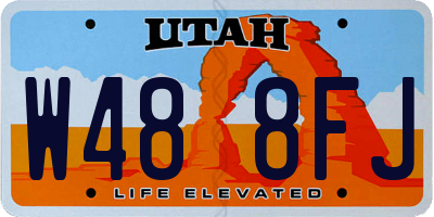 UT license plate W488FJ
