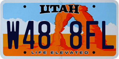 UT license plate W488FL
