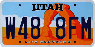 UT license plate W488FM