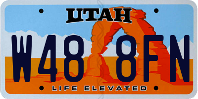 UT license plate W488FN