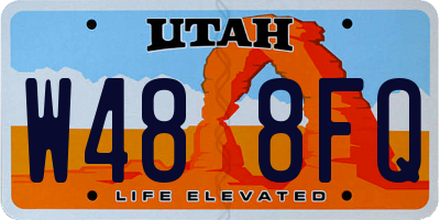 UT license plate W488FQ