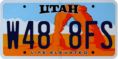 UT license plate W488FS