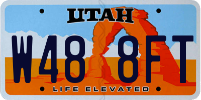 UT license plate W488FT