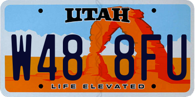 UT license plate W488FU