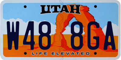 UT license plate W488GA