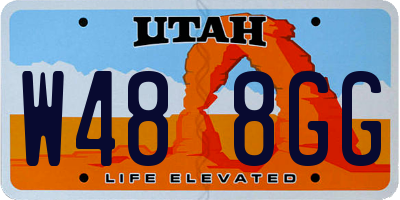 UT license plate W488GG