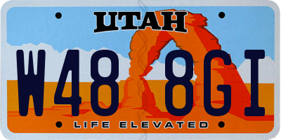 UT license plate W488GI