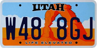 UT license plate W488GJ