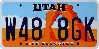 UT license plate W488GK