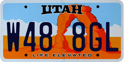 UT license plate W488GL