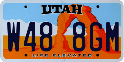 UT license plate W488GM