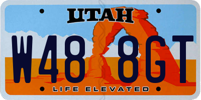 UT license plate W488GT