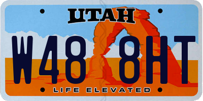 UT license plate W488HT