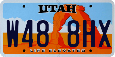 UT license plate W488HX