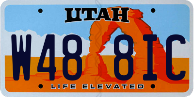 UT license plate W488IC