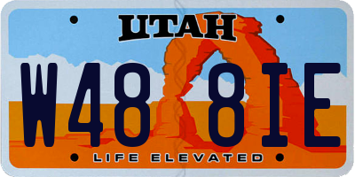 UT license plate W488IE