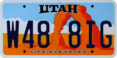 UT license plate W488IG