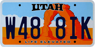UT license plate W488IK
