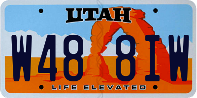 UT license plate W488IW