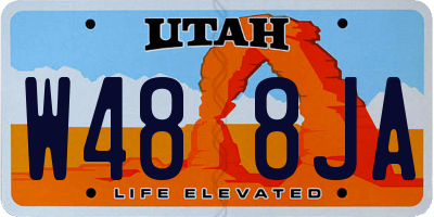 UT license plate W488JA