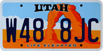 UT license plate W488JC